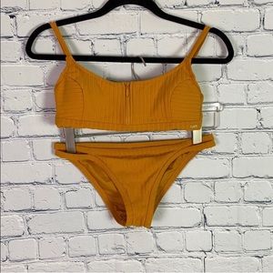ROXY Yellow Bikini Size Small